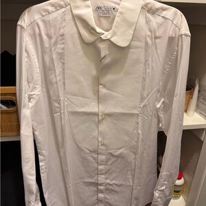 Zara Men's Elegant White Dress Shirt